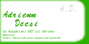 adrienn decsi business card